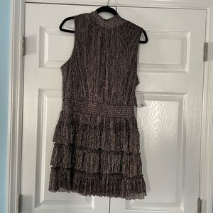 NWT 1.STATE GOLD/BLQCK SPARKLY DRESS SIZE XL